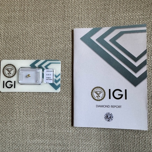 DIAMOND fancy color/shape 0.25ct certified - Picture 2 of 3